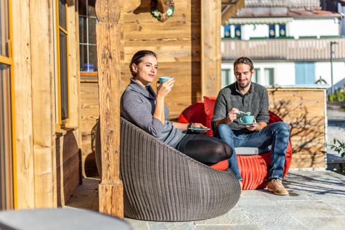 Ferienwohnung Seeheimat | Kaffeegenuss auf der Terrasse